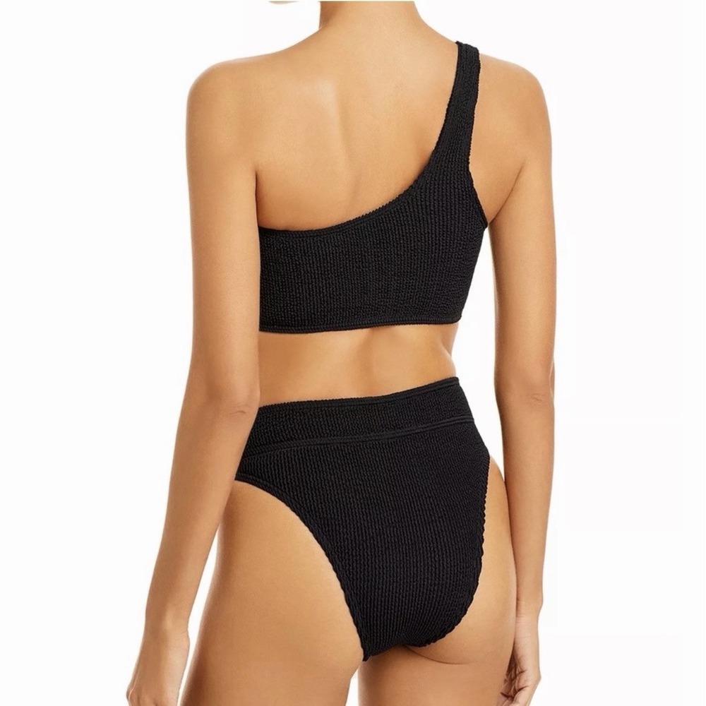 Bond-Eye Bikini Set Samira One Shoulder Savannah Brief High Waist Black One Size